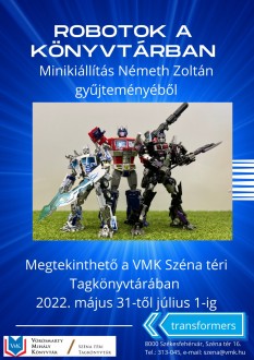 Transformers-kiállítás a Széna téri Tagkönyvtárban
